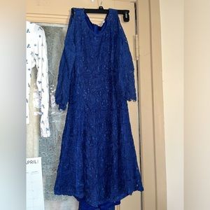 Blue lace dress